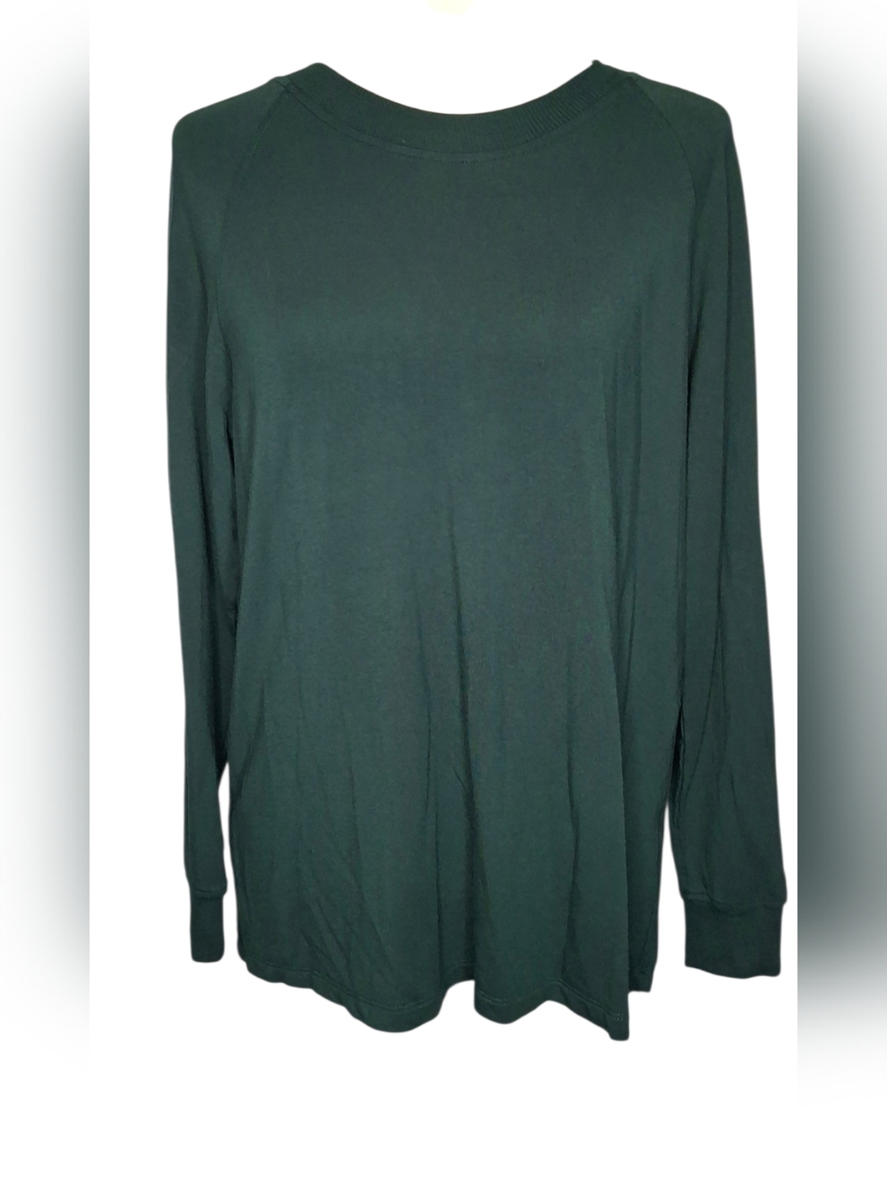 LAKE Crew Neck Loungewear Sweatshirt Conifer Green Women's Medium Comfort Luxury